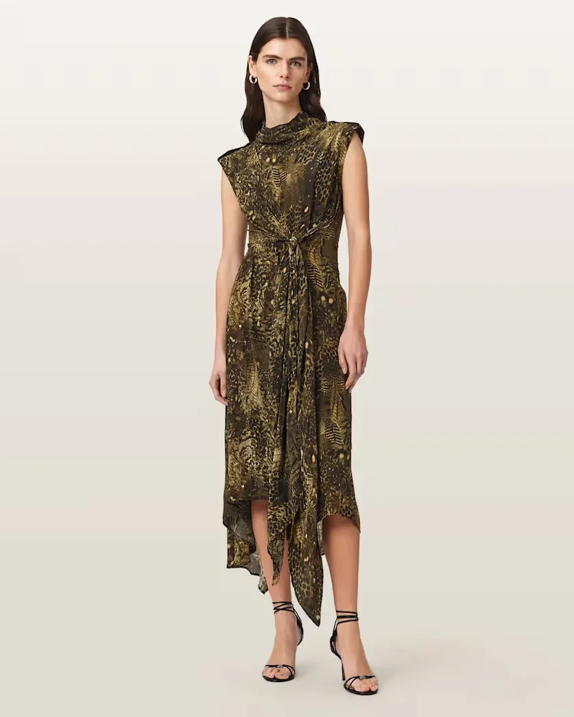 Persia Asymmetric Midi Dress