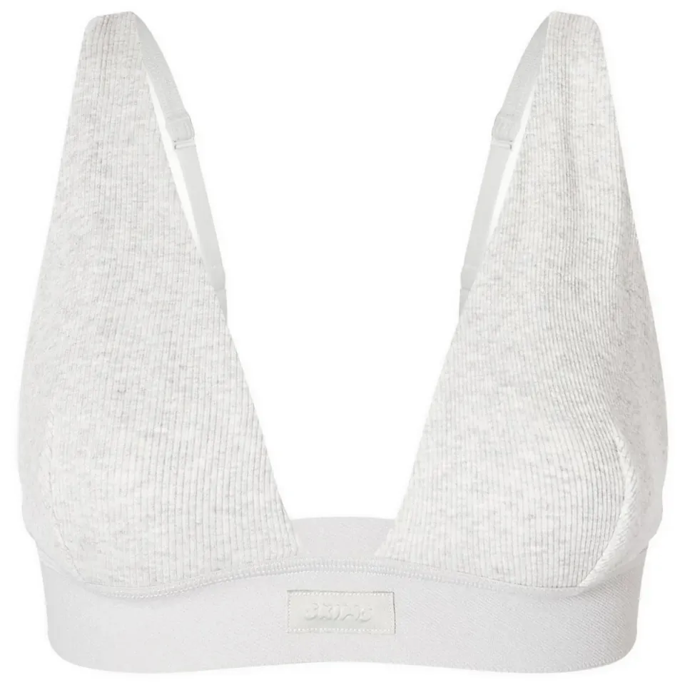 Cotton Rib Plunge Bralette