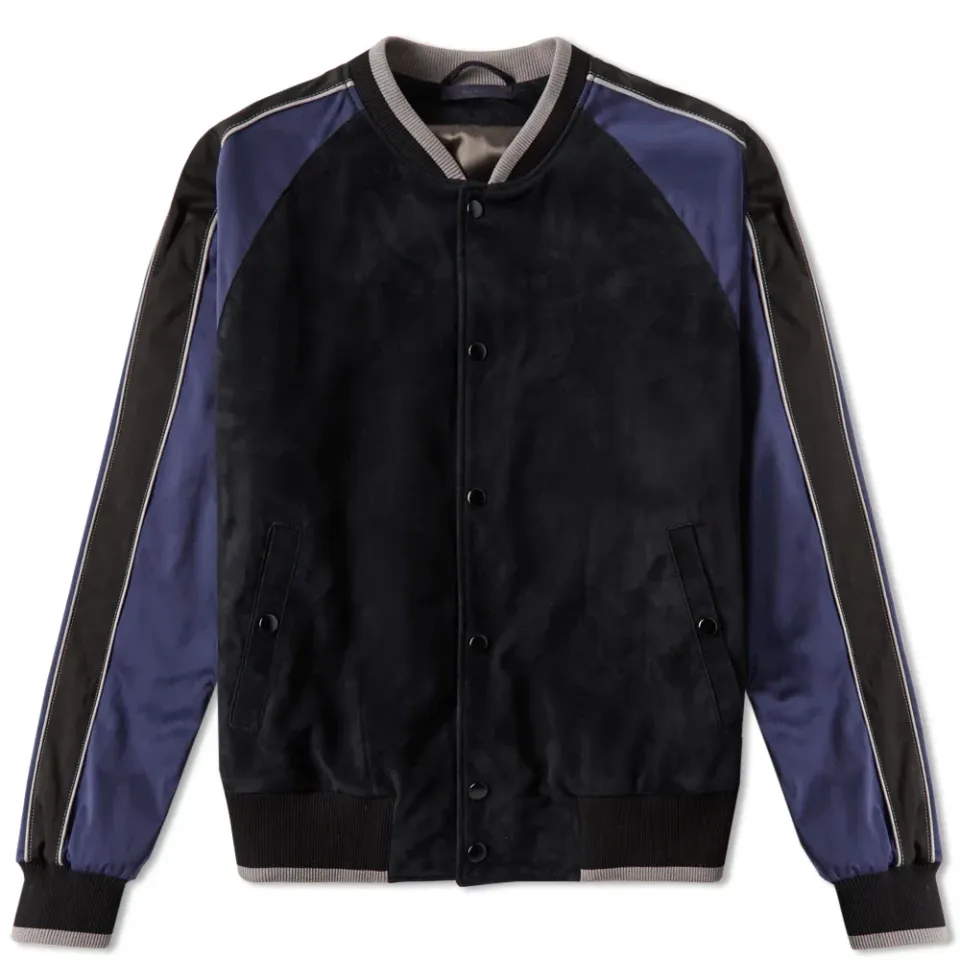 Suede Baseball Jacket