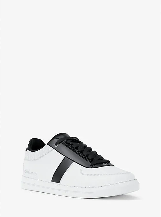 Brady Signature Logo and Leather Sneaker