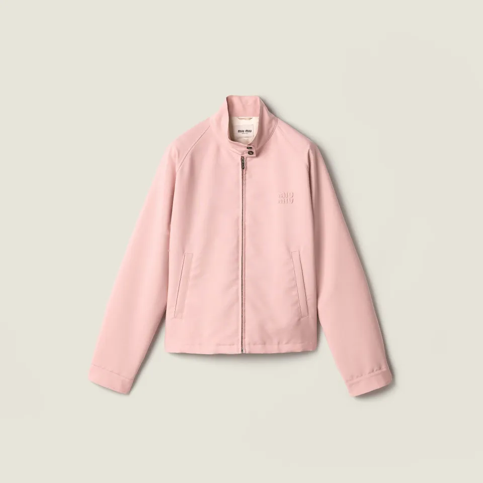 Kid mohair blouson jacket