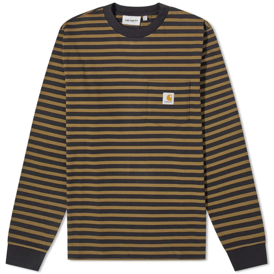 Long Sleeve Seidler Stripe Pocket T-Shirt