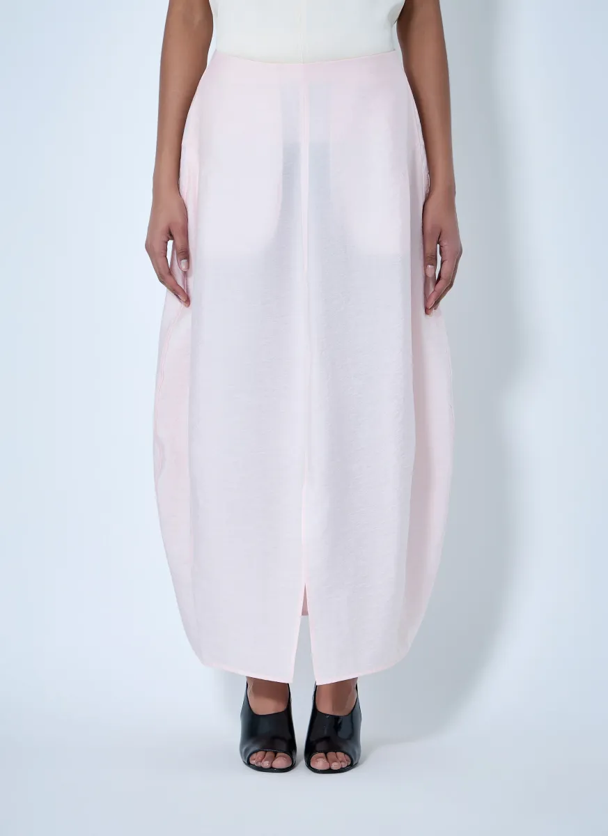 Sheer Overlay Midi Skirt