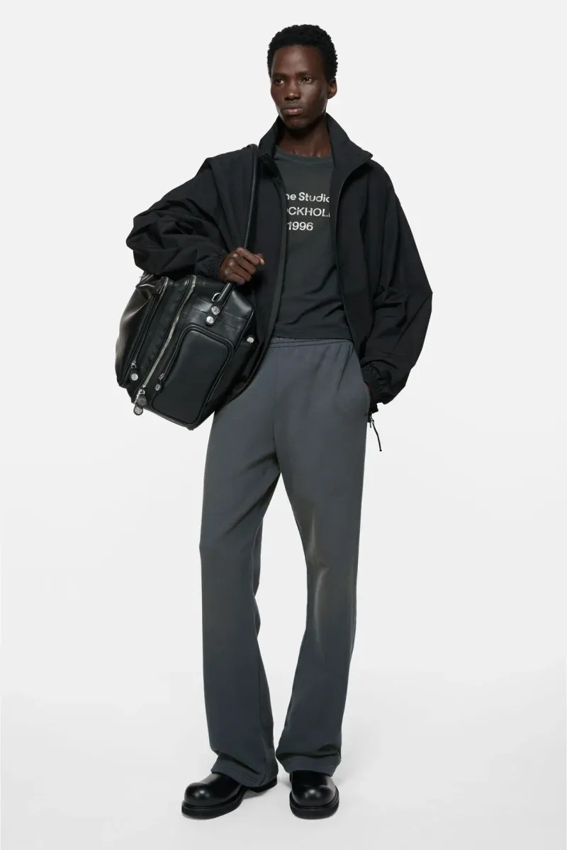 Fleece trousers with stamp logo