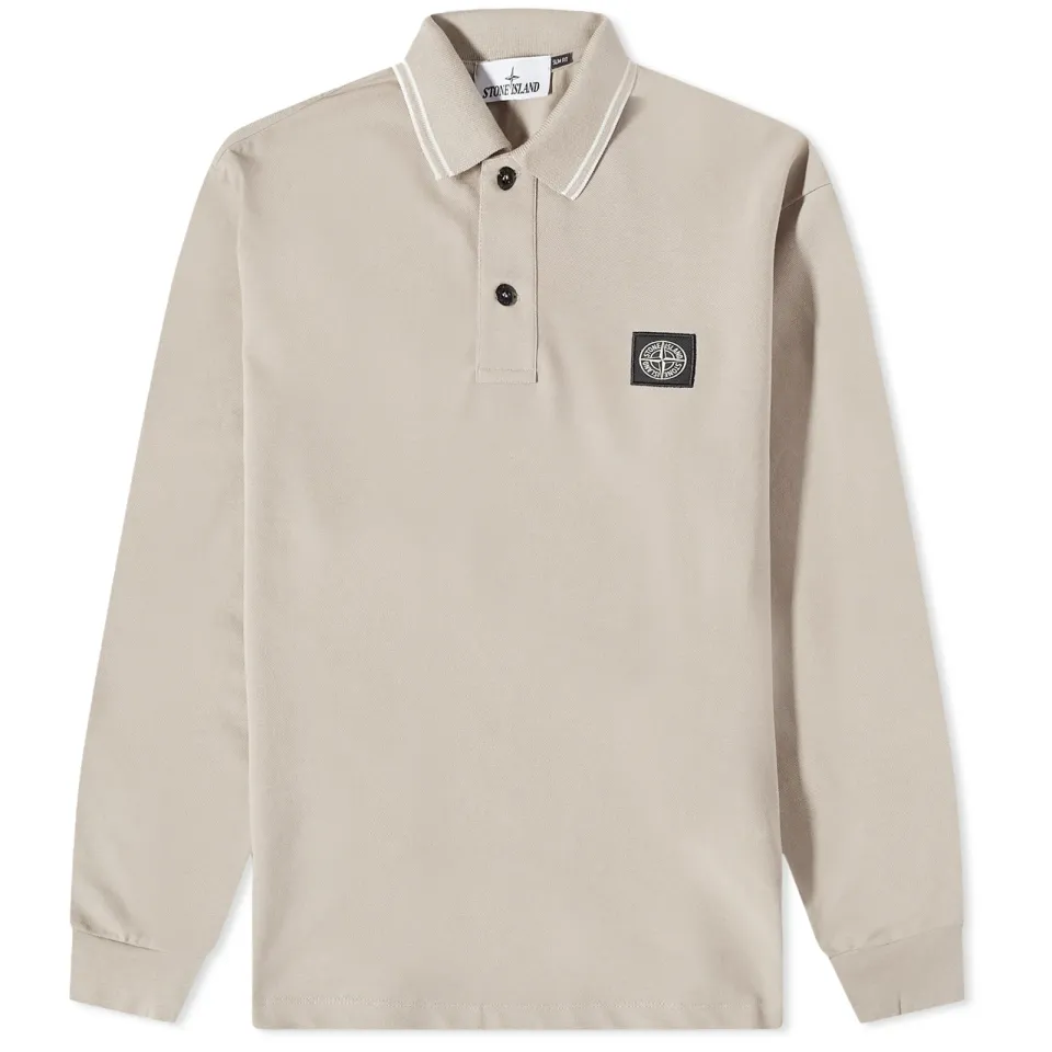 Long Sleeve Patch Polo