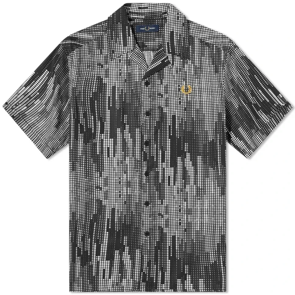 Sound Wave Print Vacation Shirt