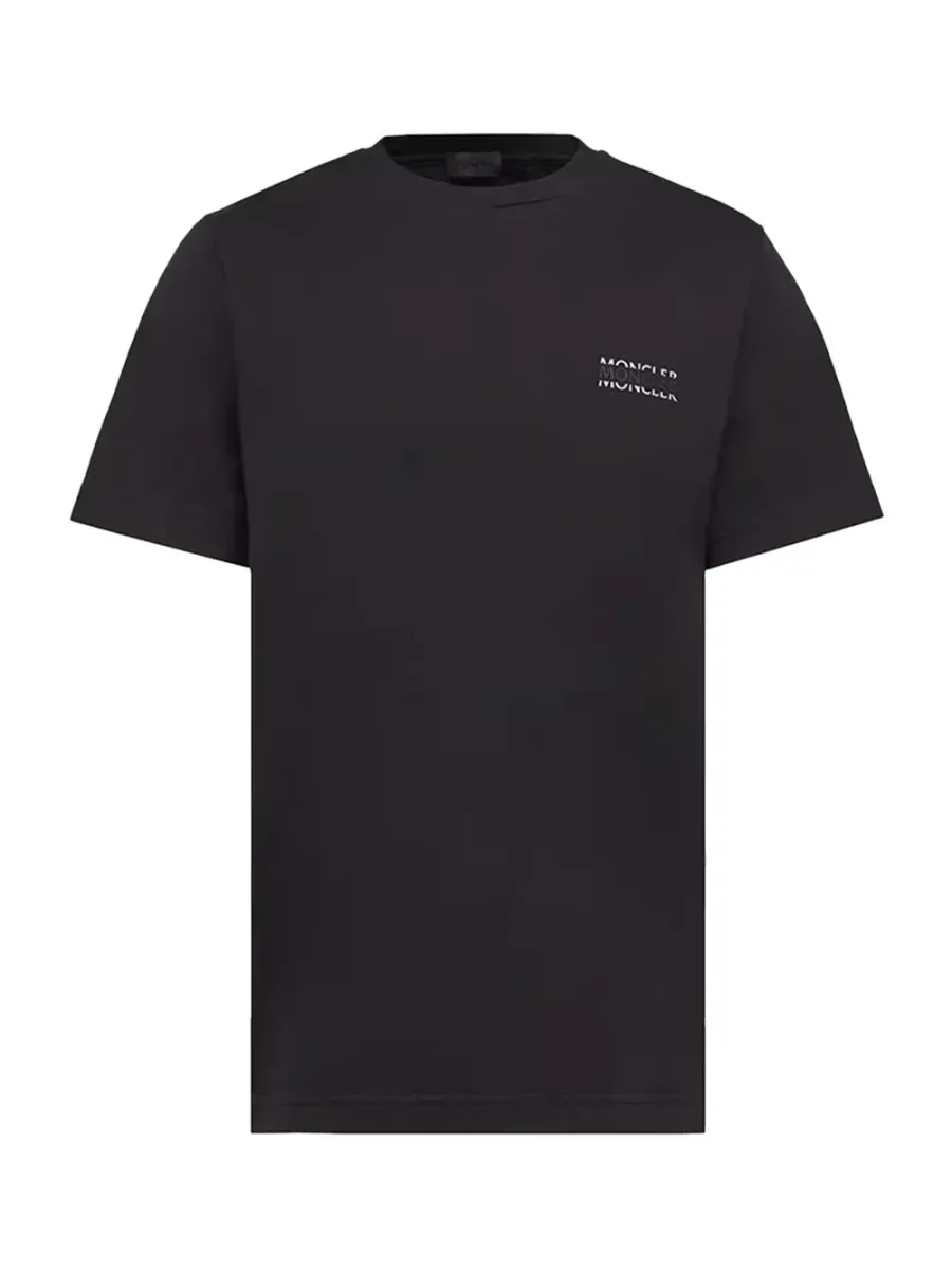 Men Logo Cotton Jersey T-Shirt Black