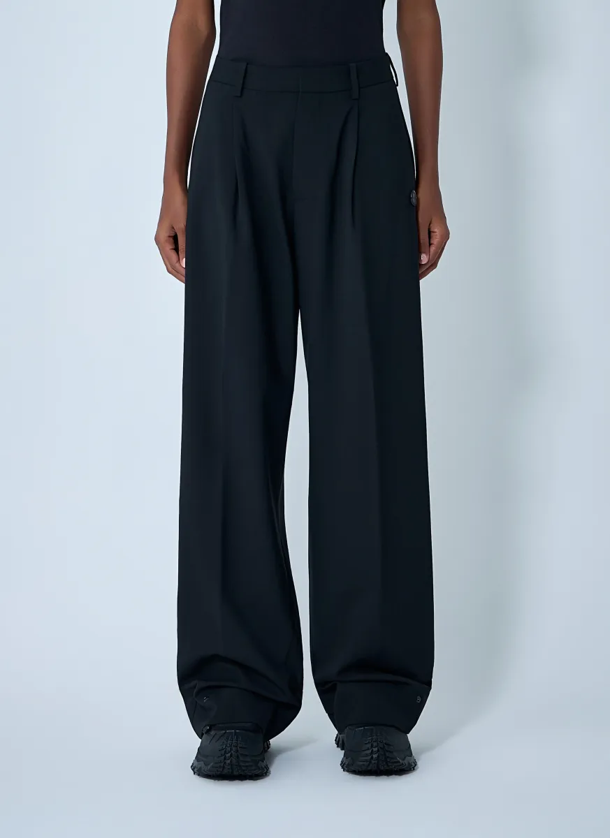 Wool-Blend Gabardine Pants