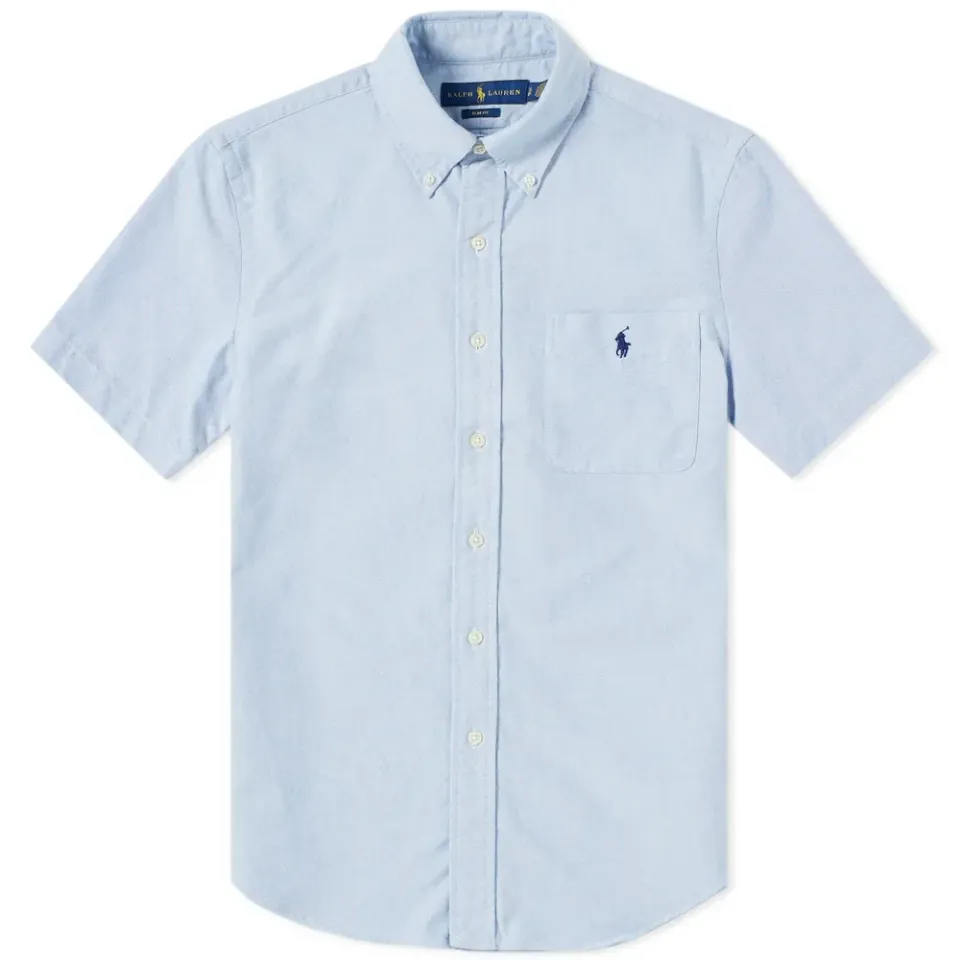 Short Sleeve Slim Fit Oxford Shirt