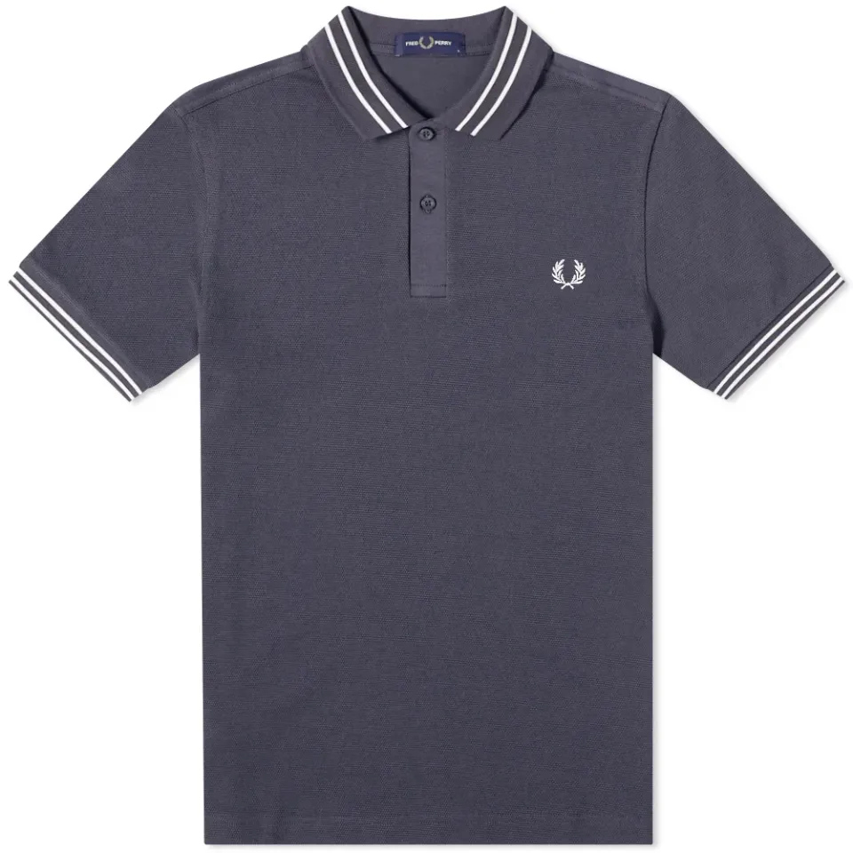 Textured Panel Polo Shirt