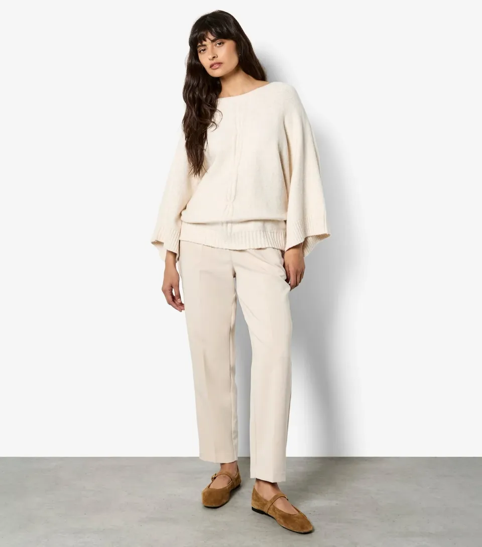 Women's Stone Oversized Cape Jumper