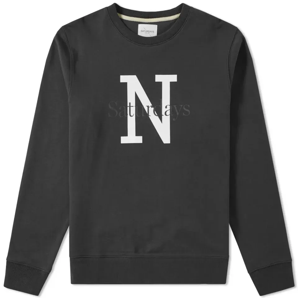 Saturdays Bowery NY Overlay Crew Sweat