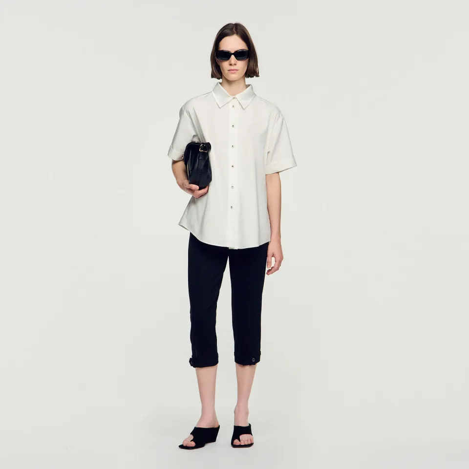Pleated back shirt