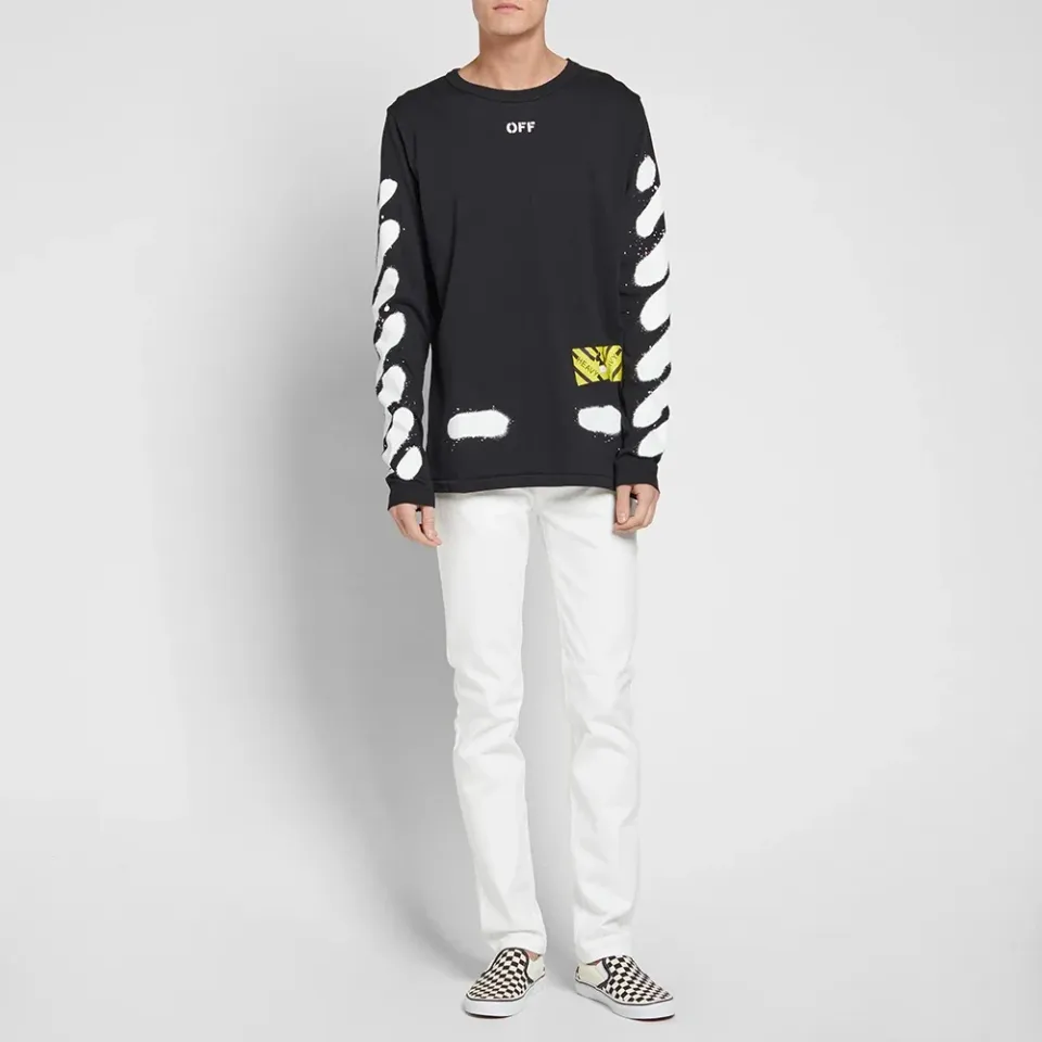 Diagonals Spray Long Sleeve Tee