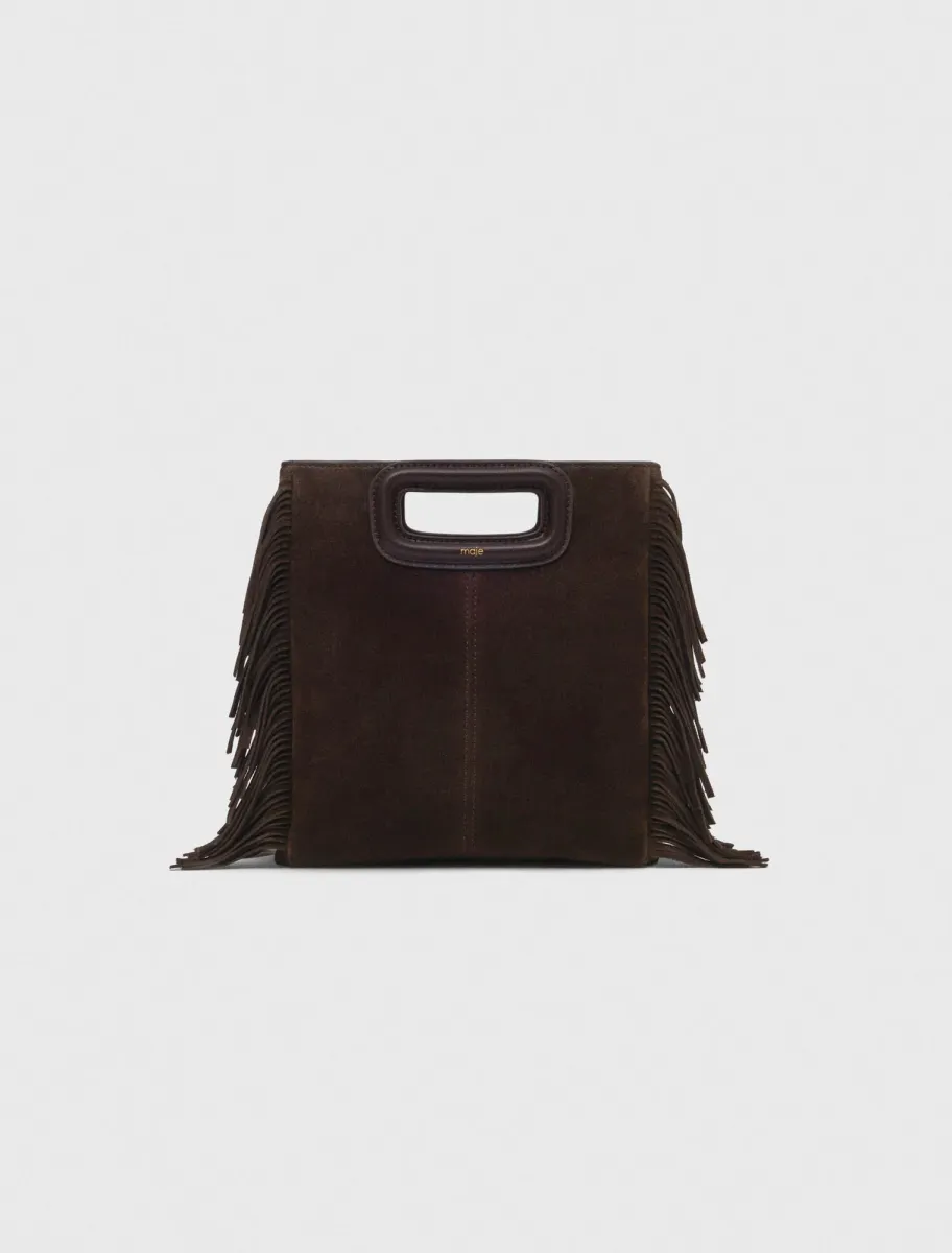 Suede leather M bag