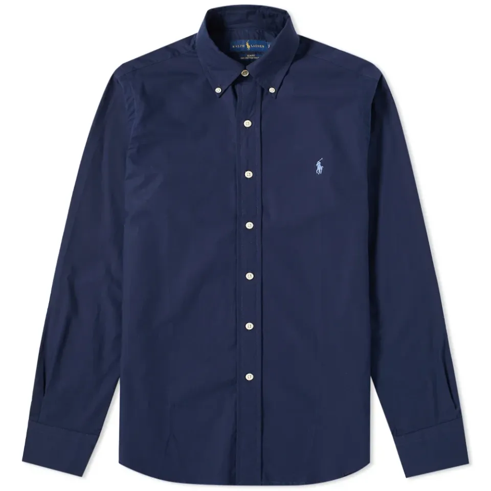 Slim Fit Button Down Poplin Shirt