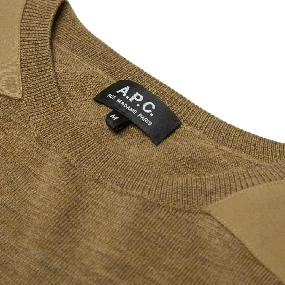 A.P.C. Merino Knit Army Crew Sweater