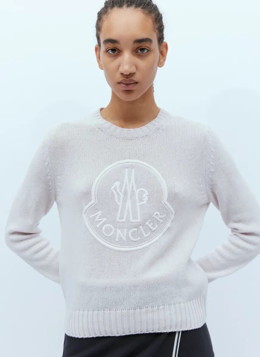 Logo Embroidery Knit Sweater