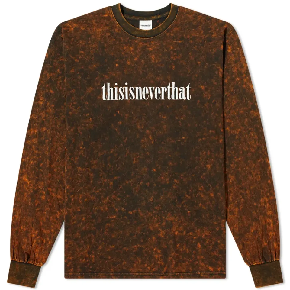 Long Sleeve Acid Wash Logo Tee