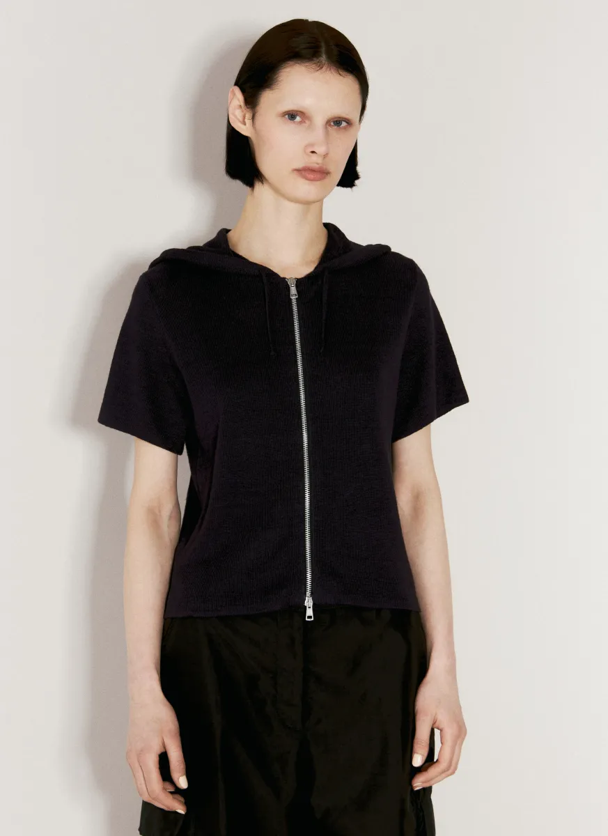 Zip-Up Knit Sweater