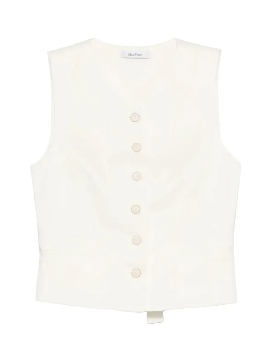 Mirella Jacquard Waistcoat White