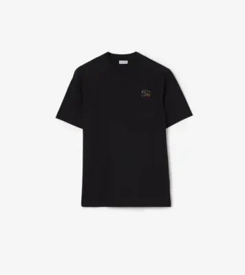 Knight Cotton T-shirt in Black
