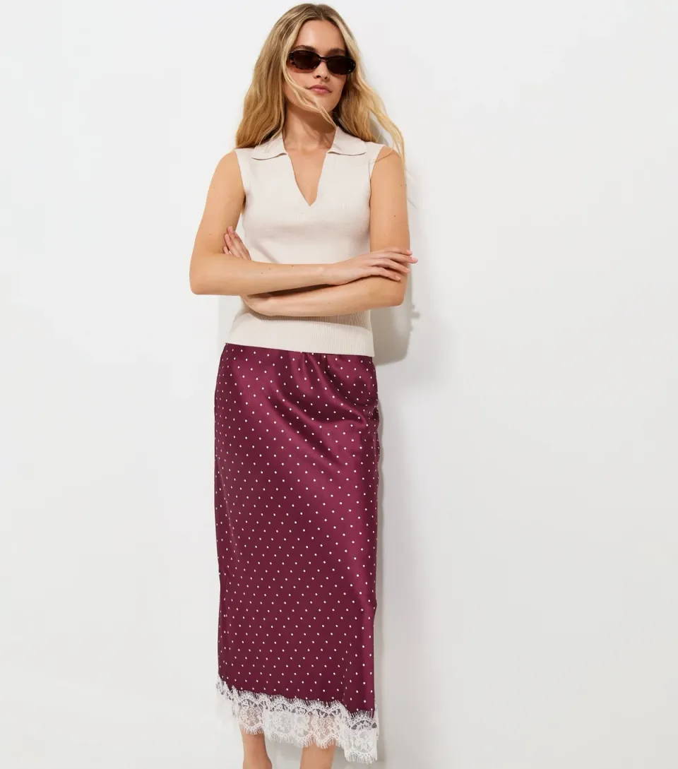 Women's Polly Polka Satin Lace Bias