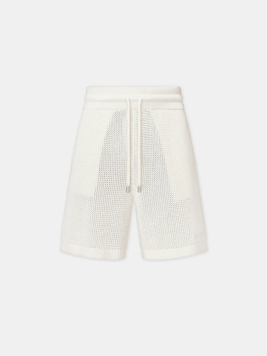 CROCHET MESH SHORT - Ivory