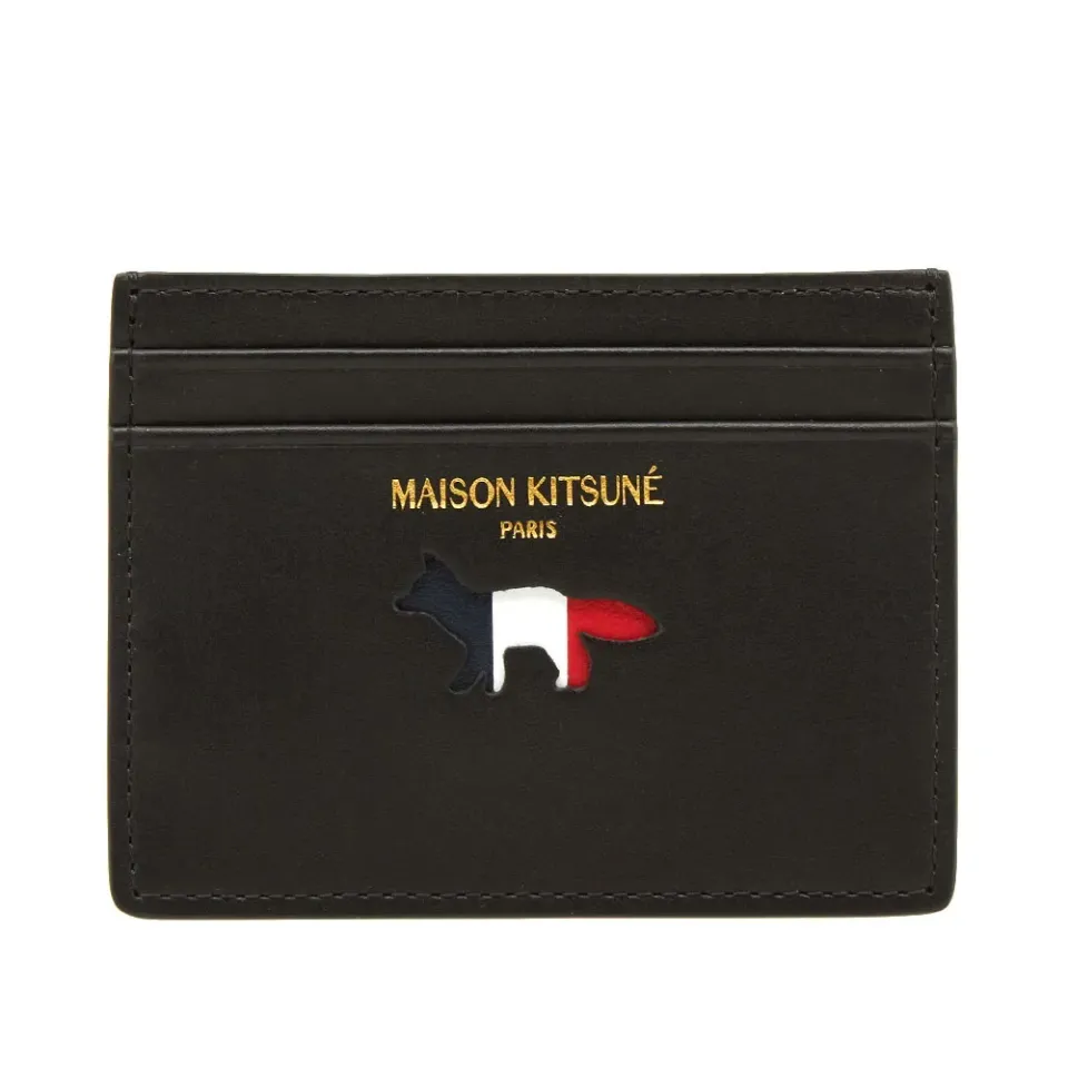Maison Kitsuné Tricolour Leather Card Holder