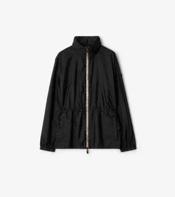 Short Nylon Blackpool Parka in Black