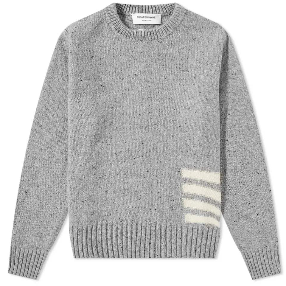 Intarsia Side 4 Bar Crew Knit