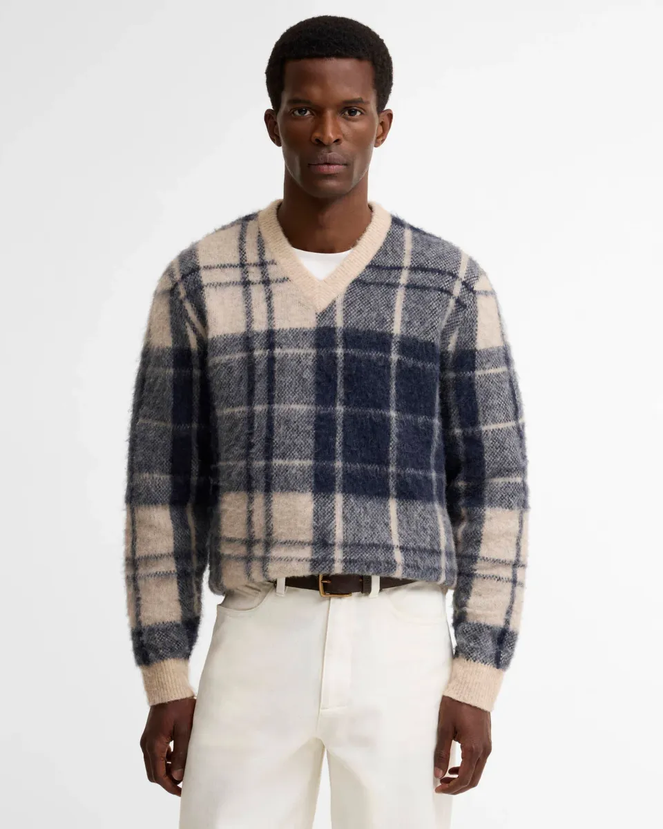 Hunham Tartan V-Neck Jumper
