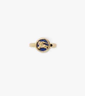 Knight Coin Ring in Gold/blue