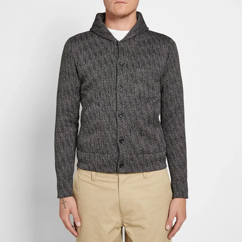 Printed Fleece Shawl Cardigan