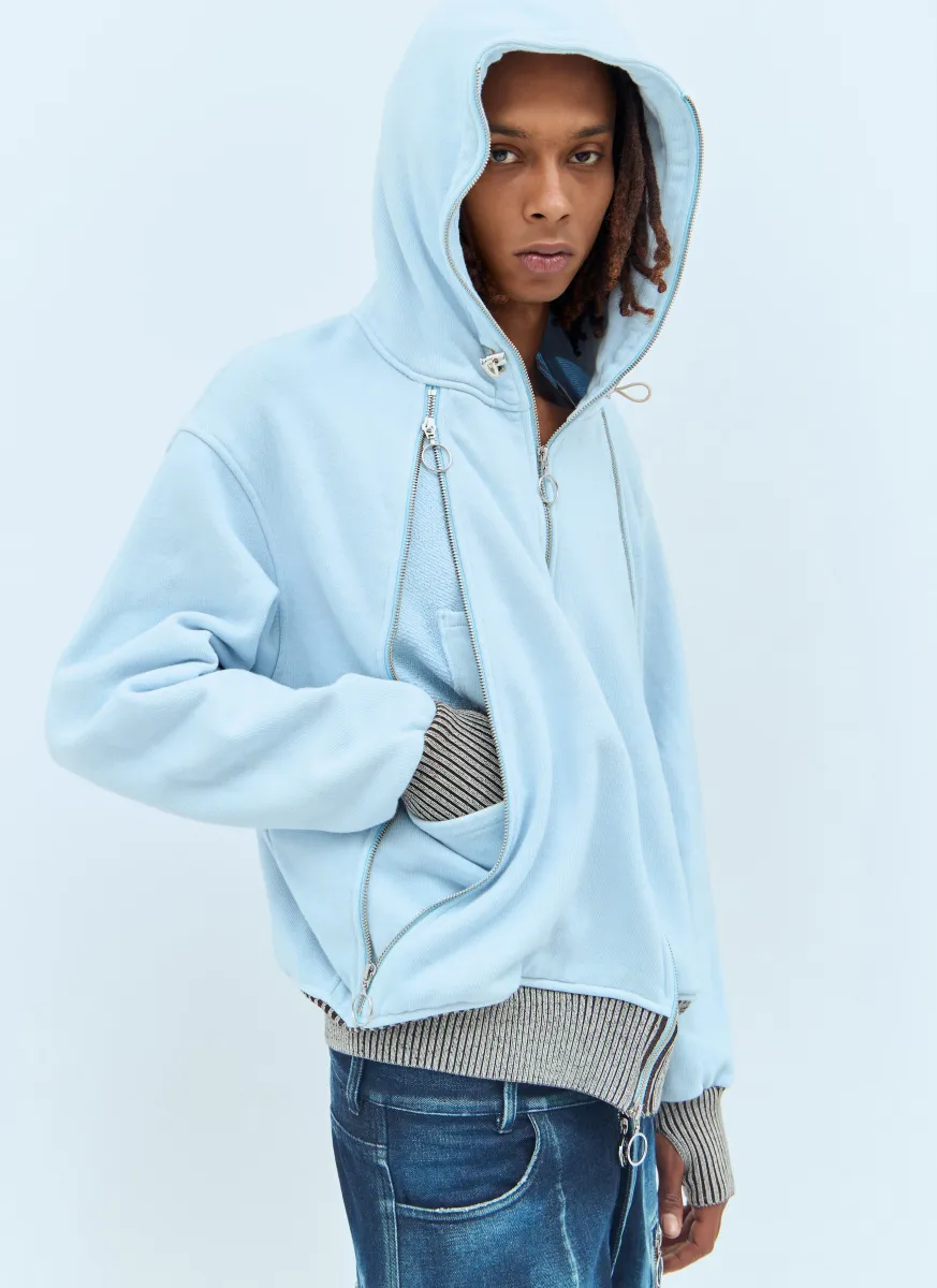 Zip Hybrid Hooded Sweatshirt