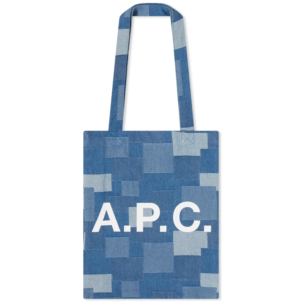A.P.C. Lou Denim Patchwork Tote