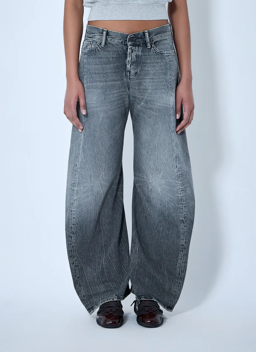 Wide-Leg Denim Trousers