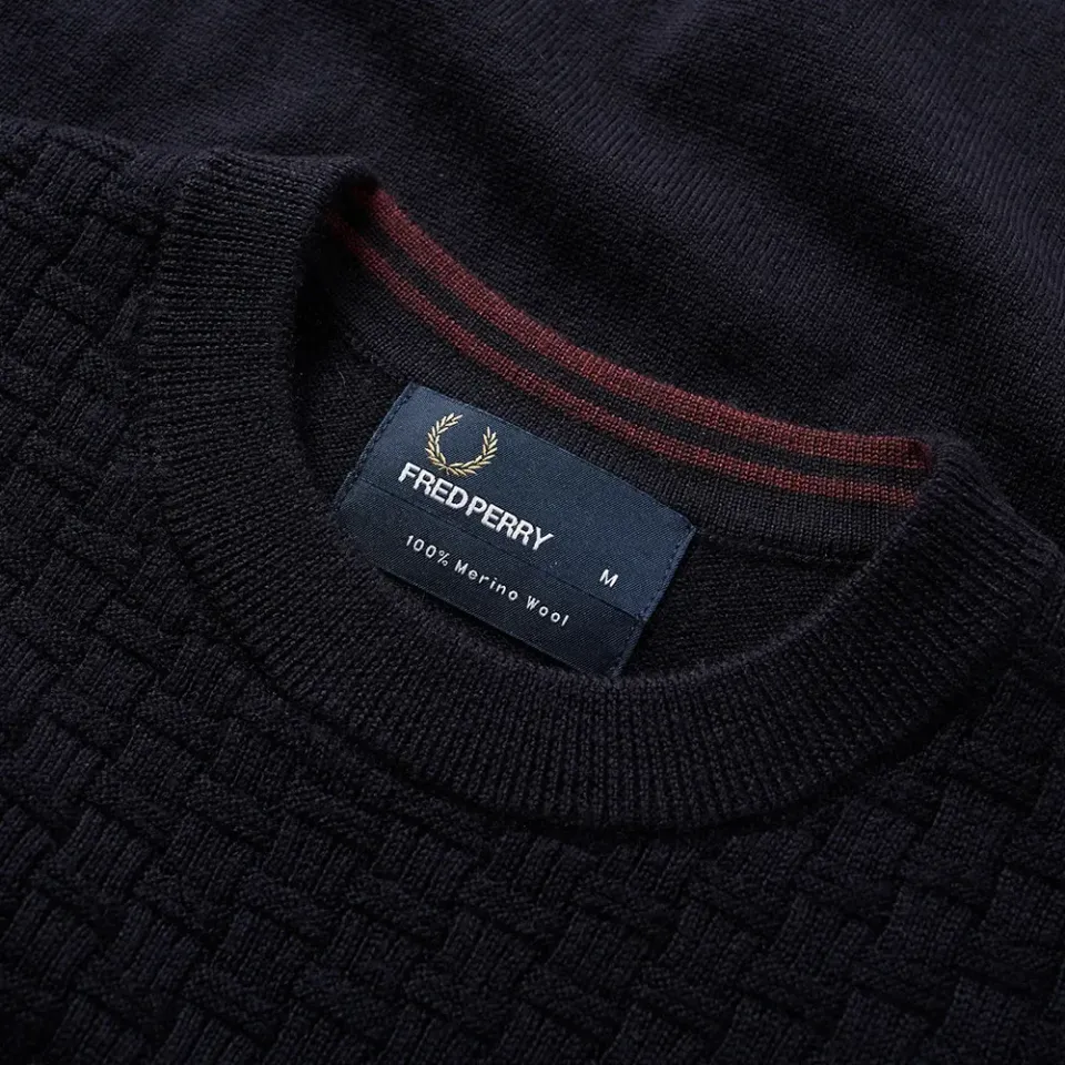 Fred Perry Oxford Texture Crew Neck Sweater