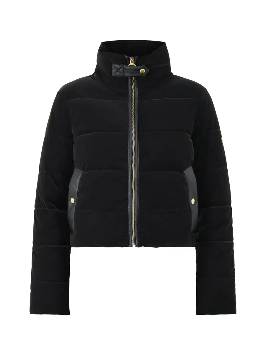 Halina Faux Velvet Puffer Jacket