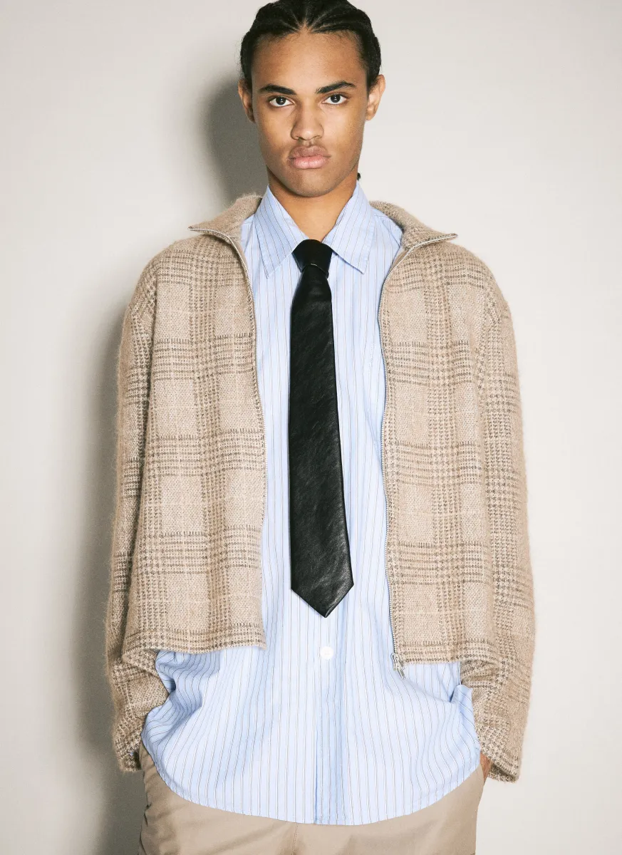 Faux Leather Tie