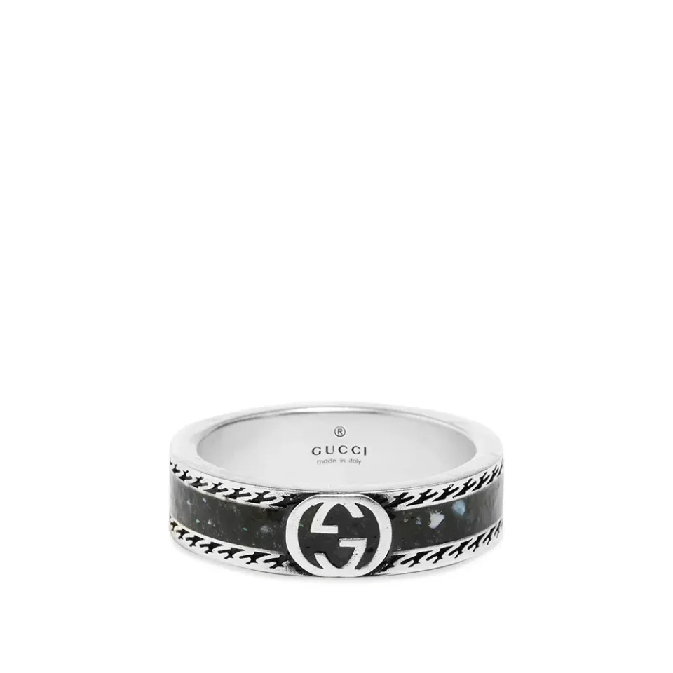 Gucci Interlocking G Enamel Ring M
