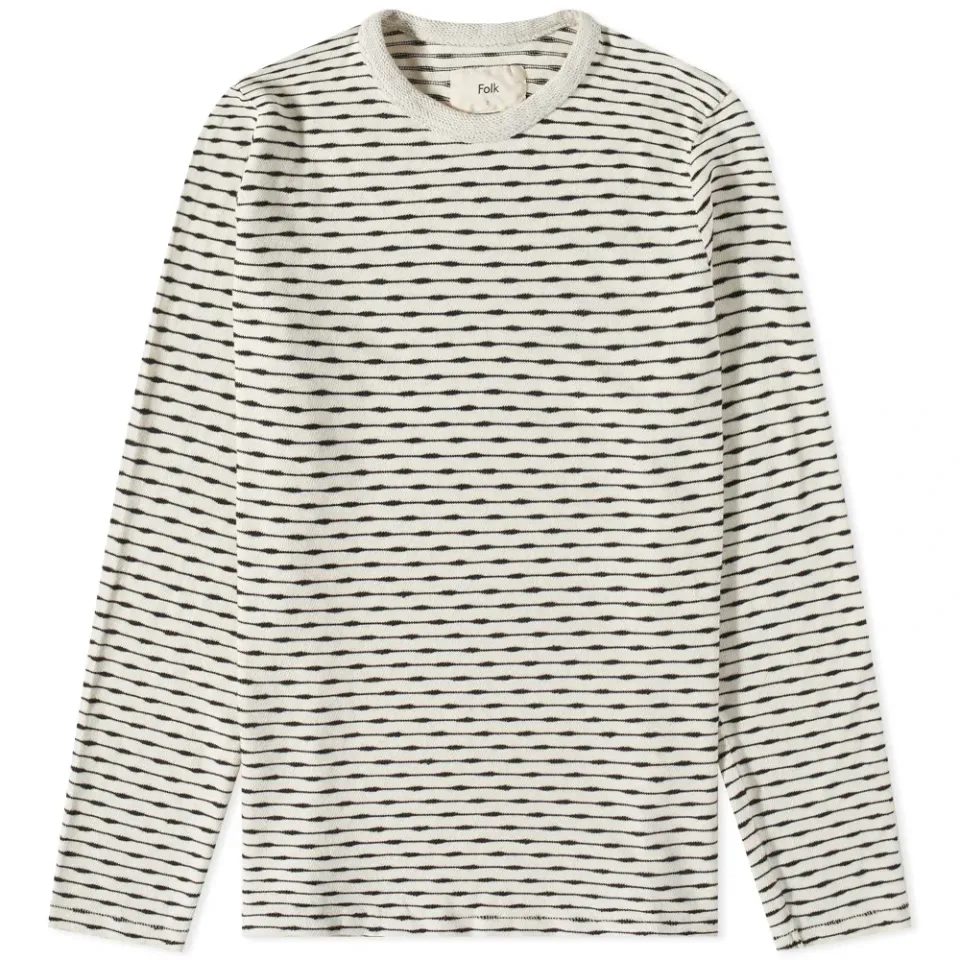 Long Sleeve Stripe Knit T-Shirt