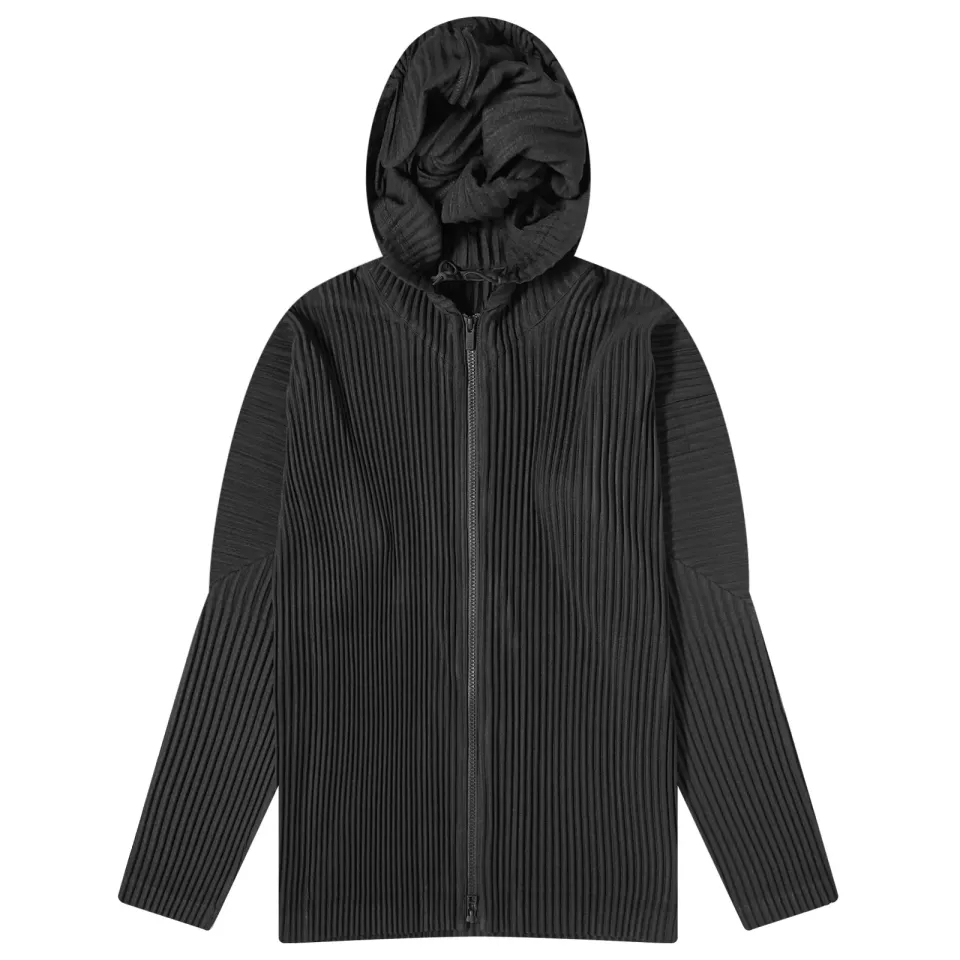 Pleated Hooded Jacket