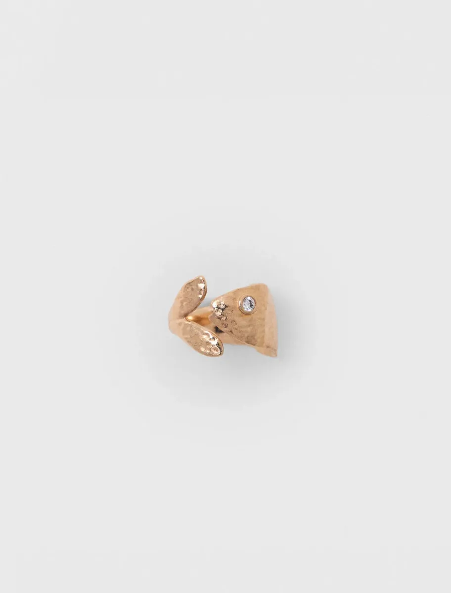 Fish rhinestone ring