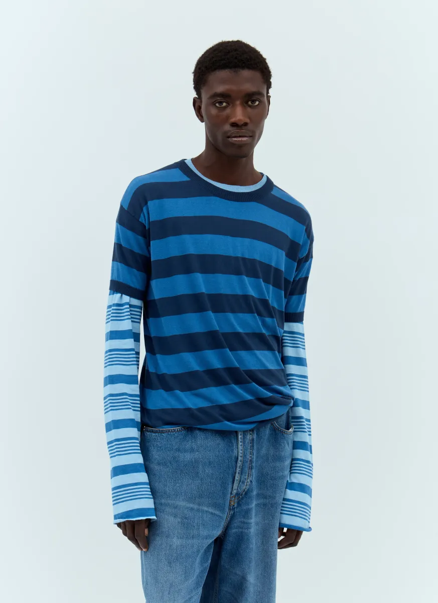 Layered Crewneck Sweater