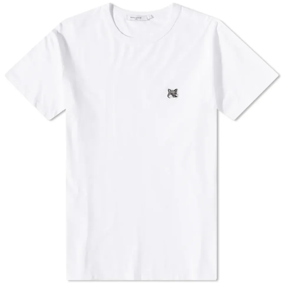 Maison Kitsuné Grey Fox Head Patch Classic T-Shirt