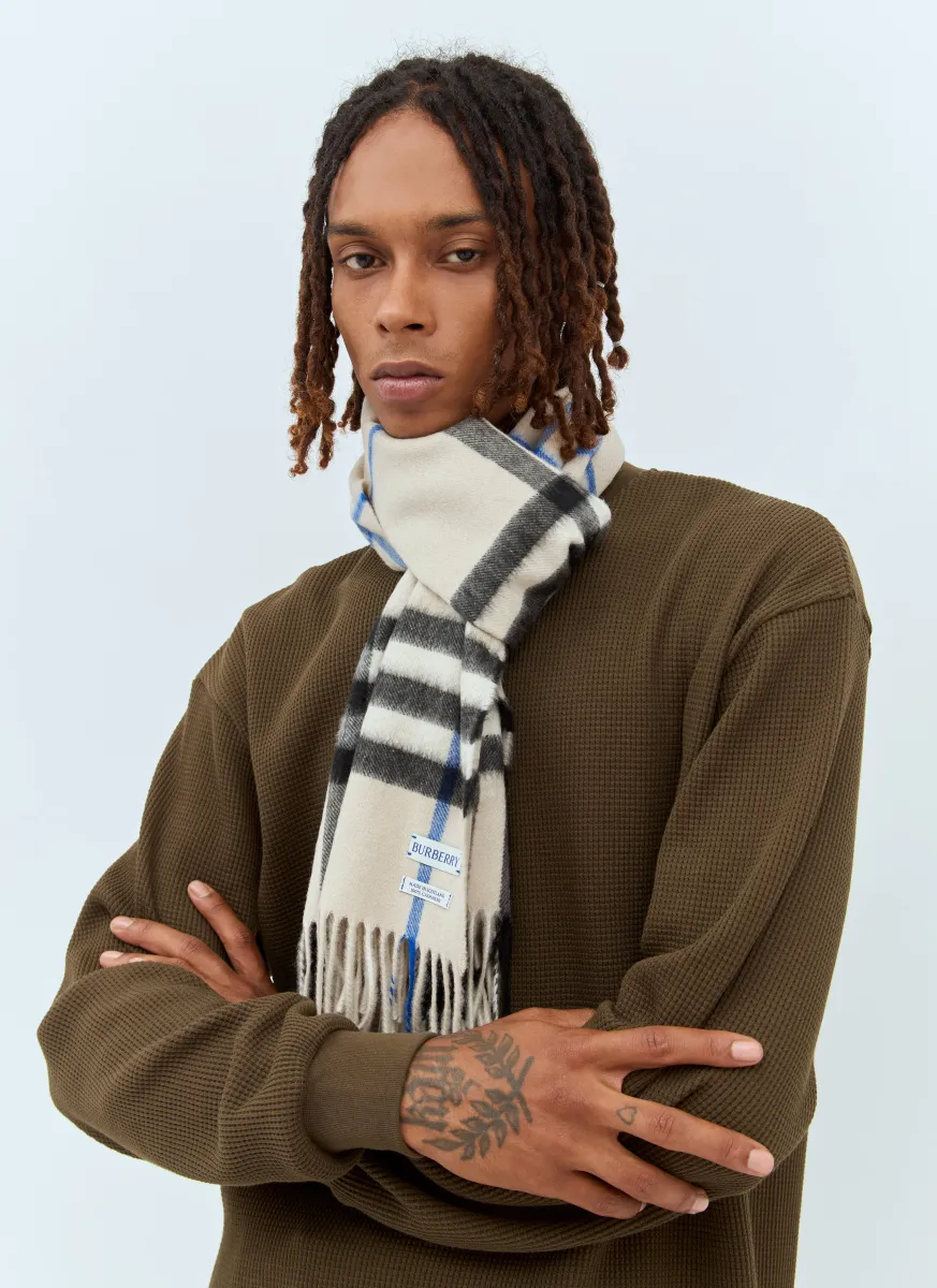 Giant Check Cashmere Scarf