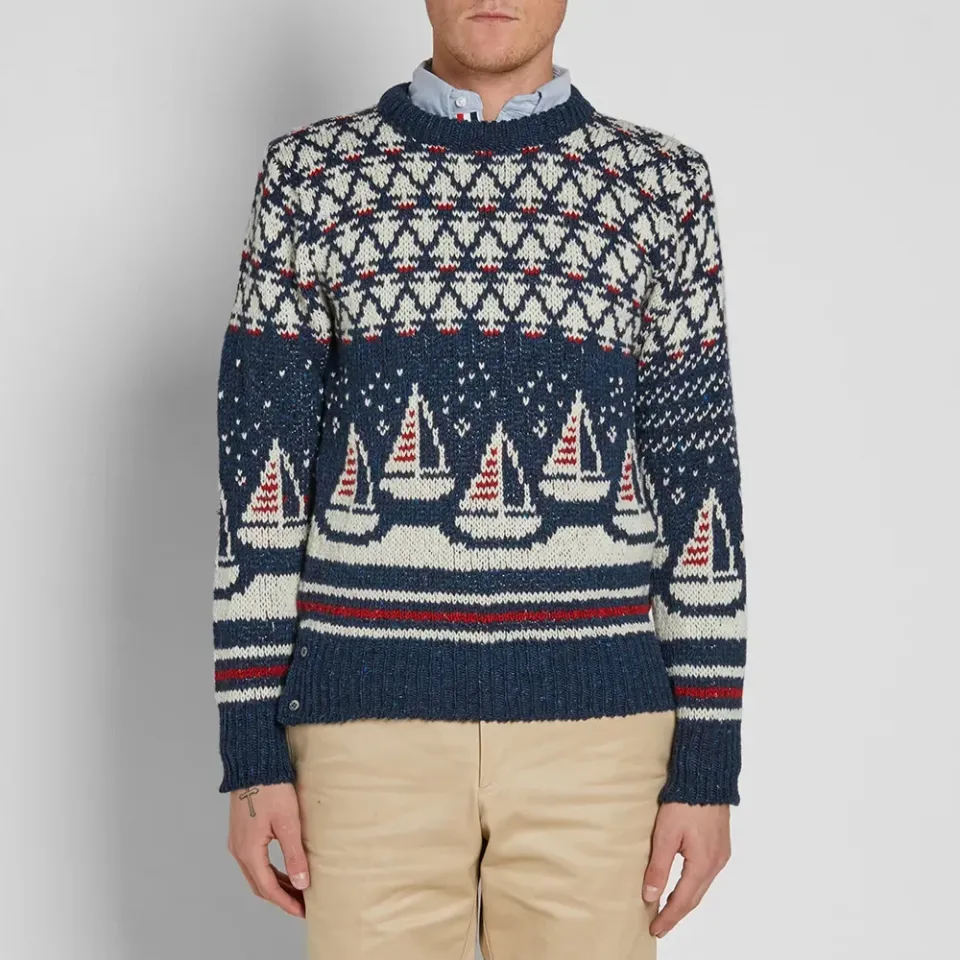 Mohair Sail Boat Crew Knit