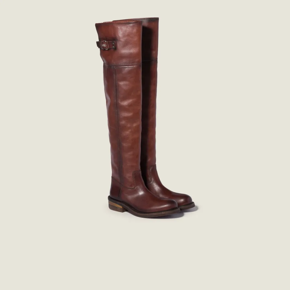 Leather boots