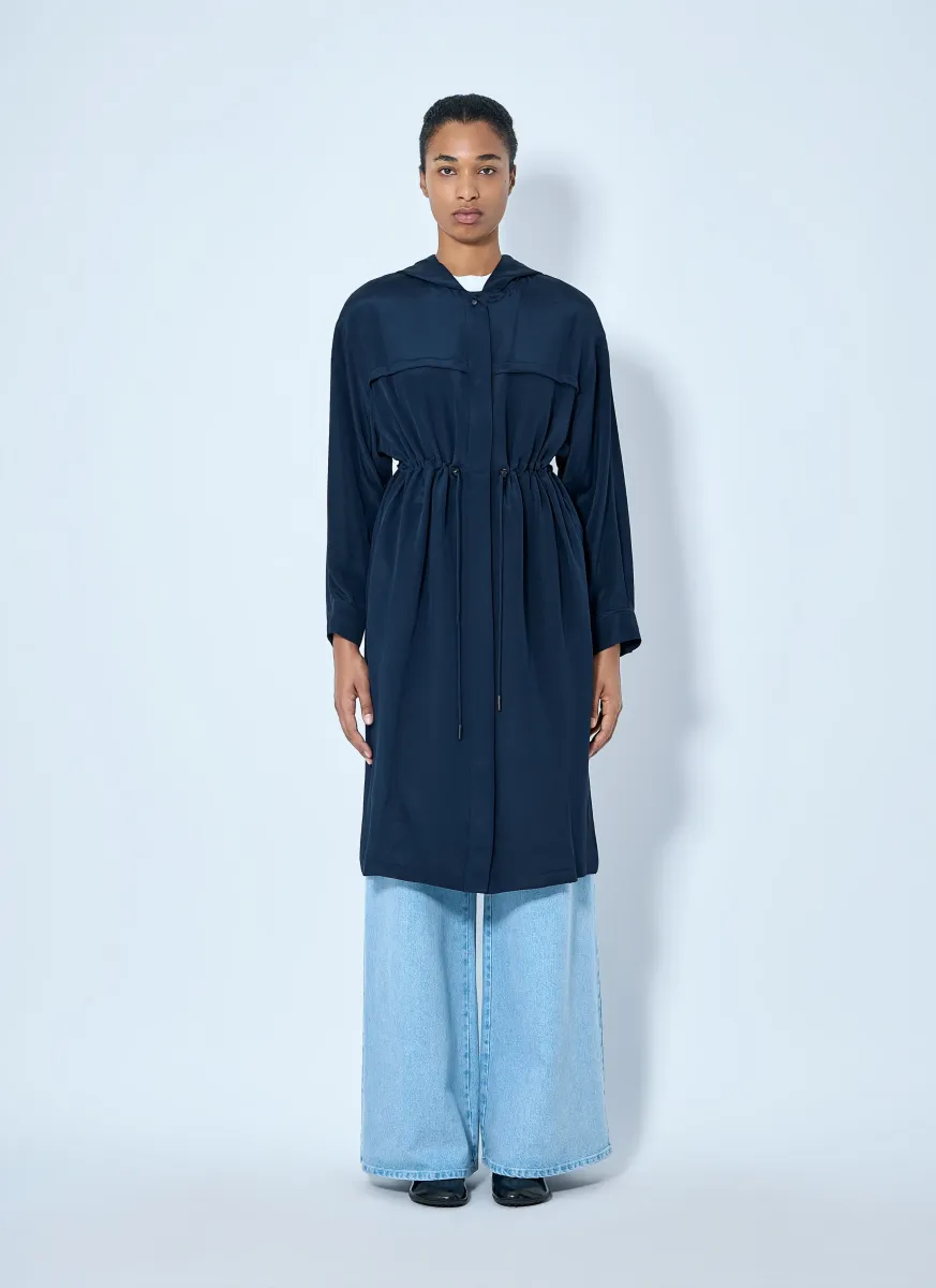 Drawstring Hooded Coat